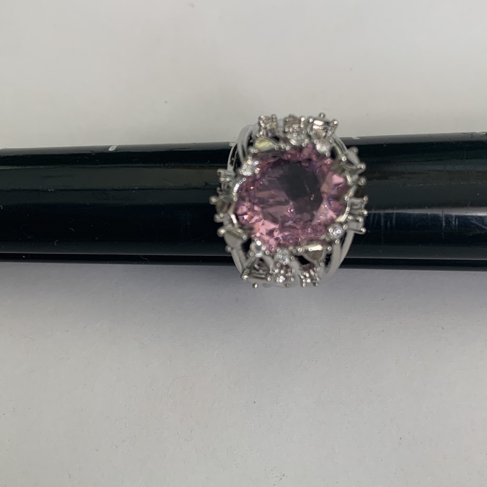 Pink Ruby Diamond Ring - image 1